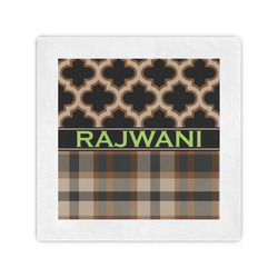 Moroccan & Plaid Standard Cocktail Napkins (Personalized)
