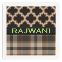 Moroccan & Plaid Paper Dinner Napkins (Personalized)