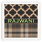 Moroccan & Plaid Paper Dinner Napkin - Front View