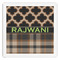 Moroccan & Plaid Paper Dinner Napkins (Personalized)