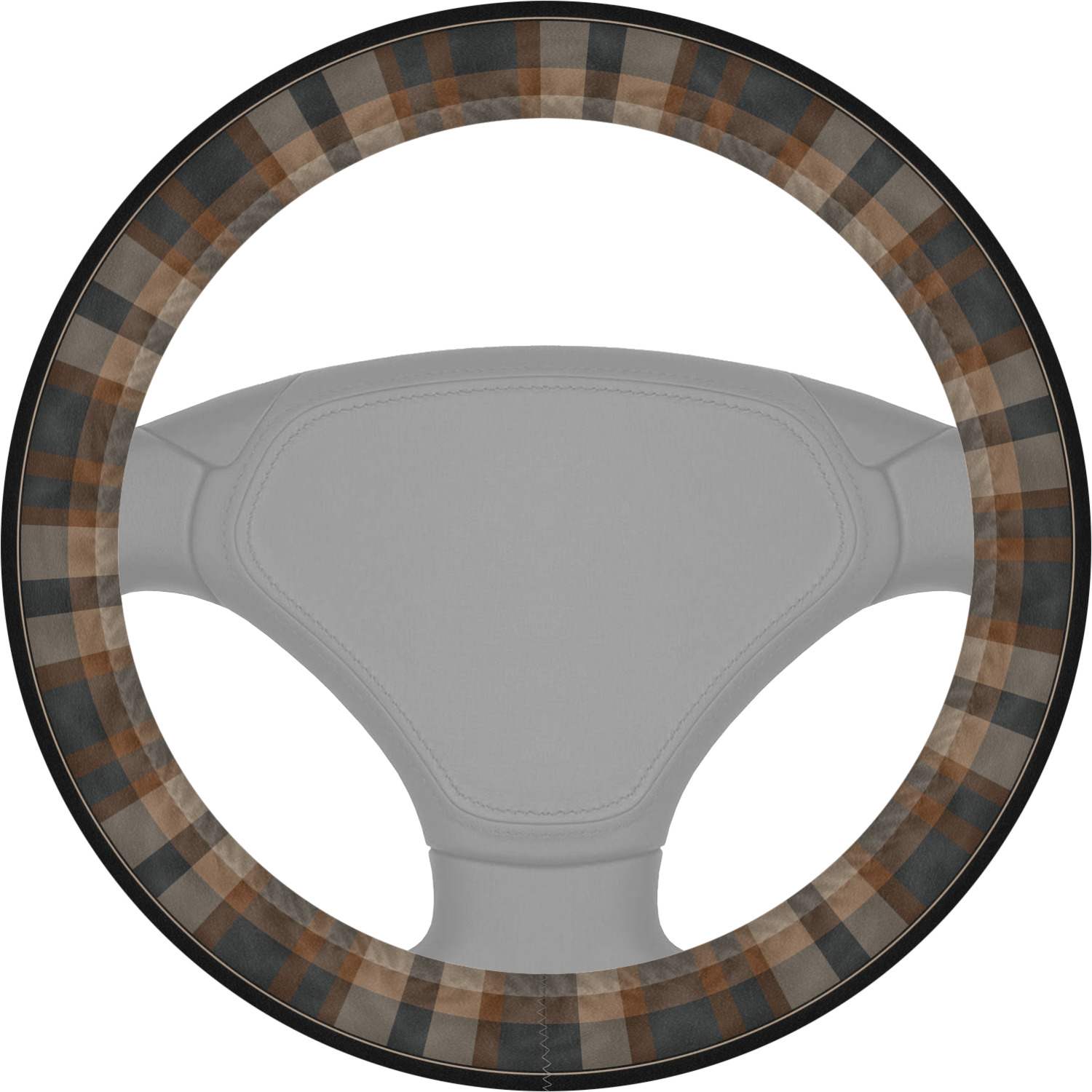 Moroccan & Plaid Steering Wheel Cover (Personalized) YouCustomizeIt