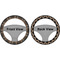 Moroccan & Plaid Steering Wheel Cover- Front and Back