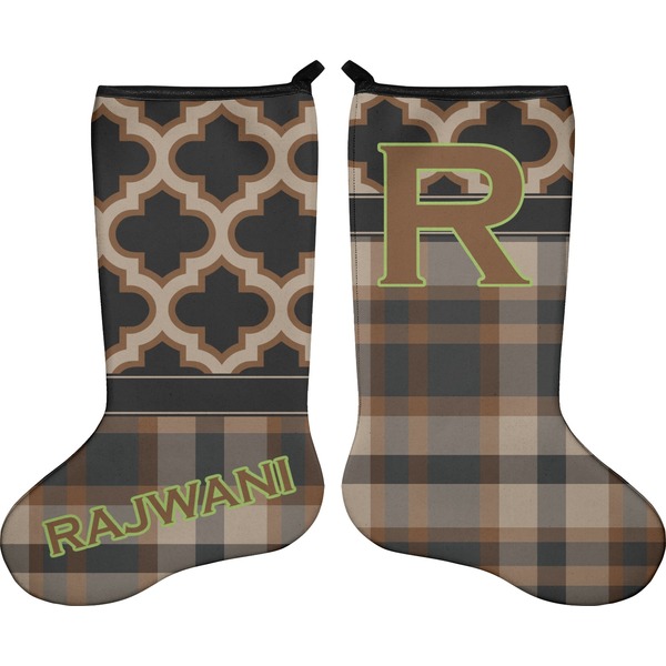Moroccan & Plaid Stocking - Double-Sided - Approval