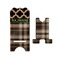 Moroccan & Plaid Stylized Phone Stand - Front & Back - Small