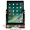 Moroccan & Plaid Stylized Tablet Stand - Front with ipad