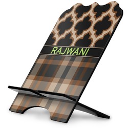 Moroccan & Plaid Stylized Tablet Stand (Personalized)