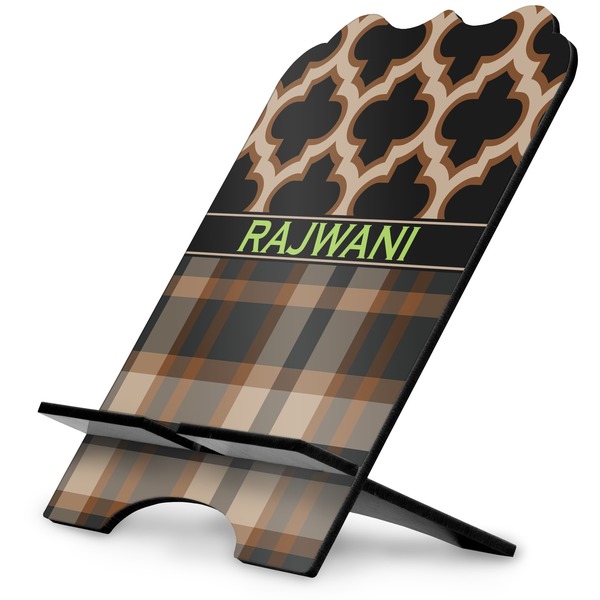 Custom Moroccan & Plaid Stylized Tablet Stand (Personalized)