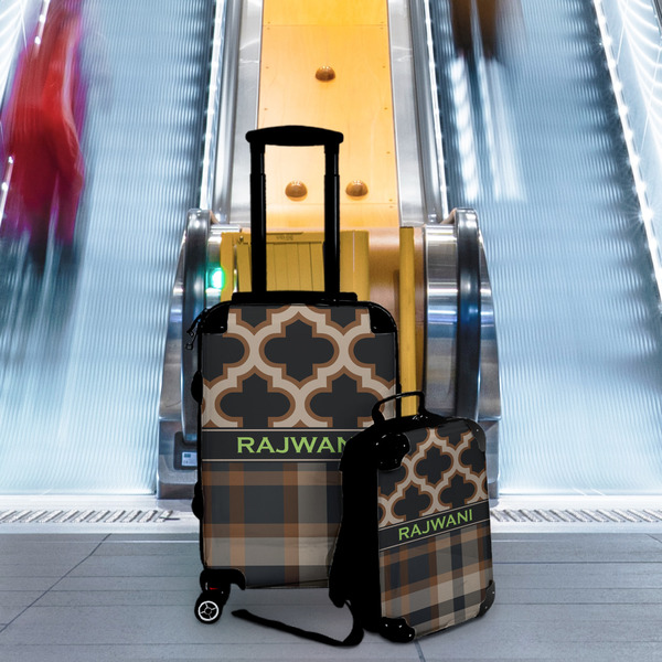 Moroccan & Plaid Suitcase Set 4 - IN CONTEXT