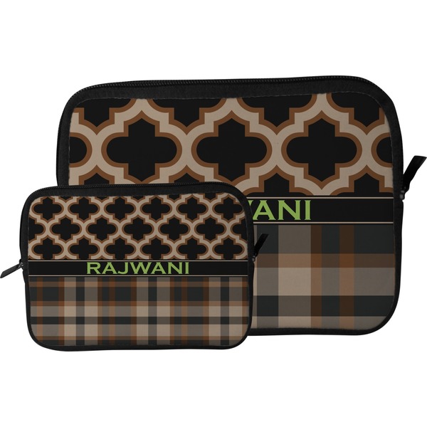 Moroccan & Plaid Tablet Sleeve (Size Comparison)