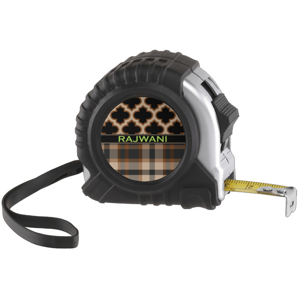 Custom Moroccan & Plaid Tape Measure (25 ft) (Personalized)