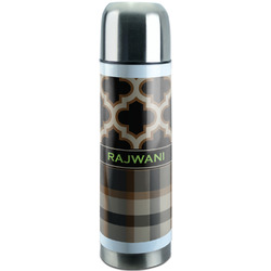 Moroccan & Plaid Stainless Steel Thermos (Personalized)