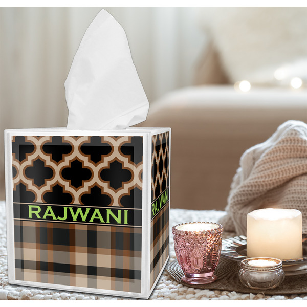 Moroccan & Plaid Tissue Box - LIFESTYLE