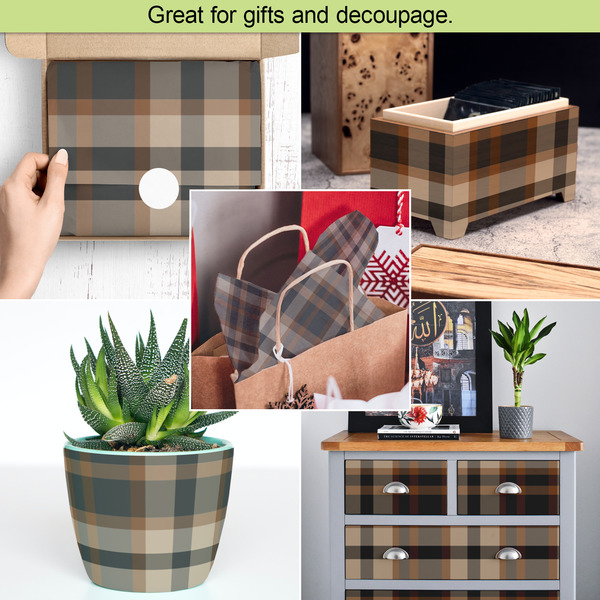 Moroccan & Plaid Tissue Paper - In Use Collage