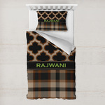 Moroccan & Plaid Toddler Bedding Set - With Pillowcase (Personalized)