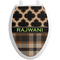 Moroccan & Plaid Toilet Seat Decal (Personalized)