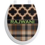 Moroccan & Plaid Toilet Seat Decal (Personalized)