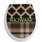 Moroccan & Plaid Toilet Seat Decal (Personalized)