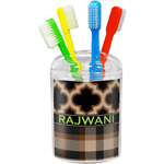 Moroccan & Plaid Toothbrush Holder (Personalized)