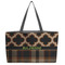 Moroccan & Plaid Beach Totes Bag - w/ Black Handles (Personalized)