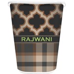 Moroccan & Plaid Waste Basket (Personalized)