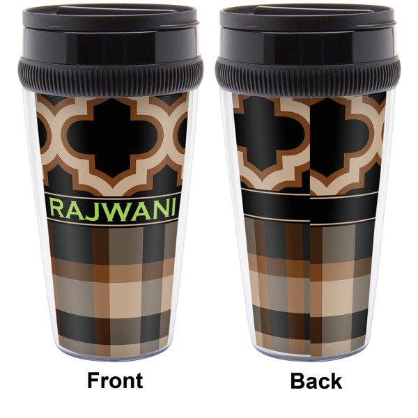 Moroccan & Plaid Travel Mug Approval (Personalized)