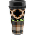 Moroccan & Plaid Acrylic Travel Mug without Handle (Personalized)