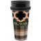 Moroccan & Plaid Acrylic Travel Mug without Handle (Personalized)