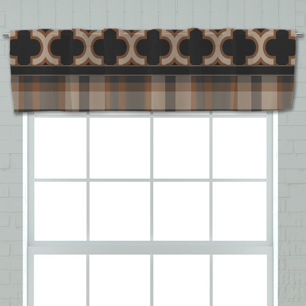 Moroccan & Plaid Valance - Closeup on window