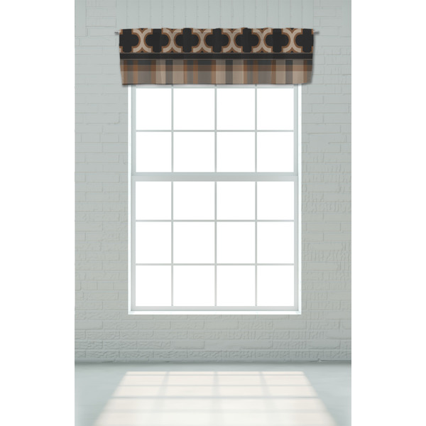 Moroccan & Plaid Valance - On window