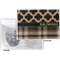 Moroccan & Plaid Vinyl Passport Holder - Flat Front and Back