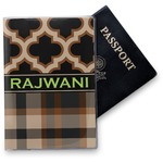 Moroccan & Plaid Vinyl Passport Holder (Personalized)