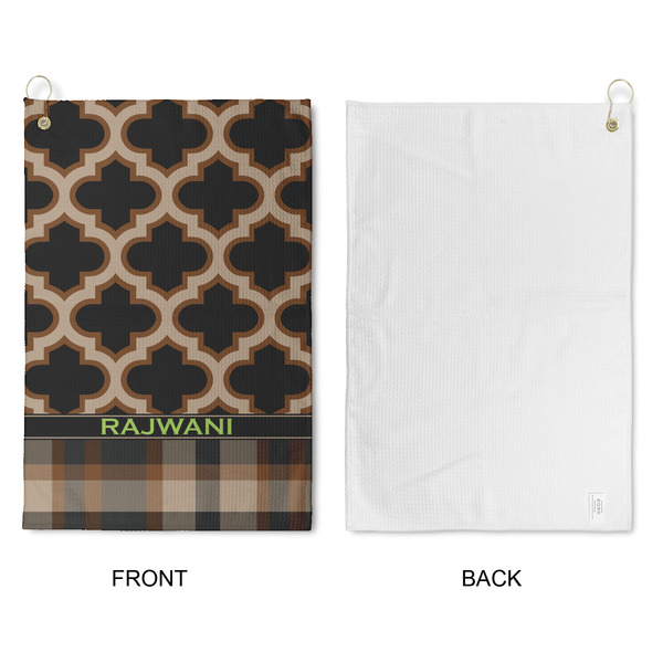 Moroccan & Plaid Waffle Weave Golf Towel - Approval