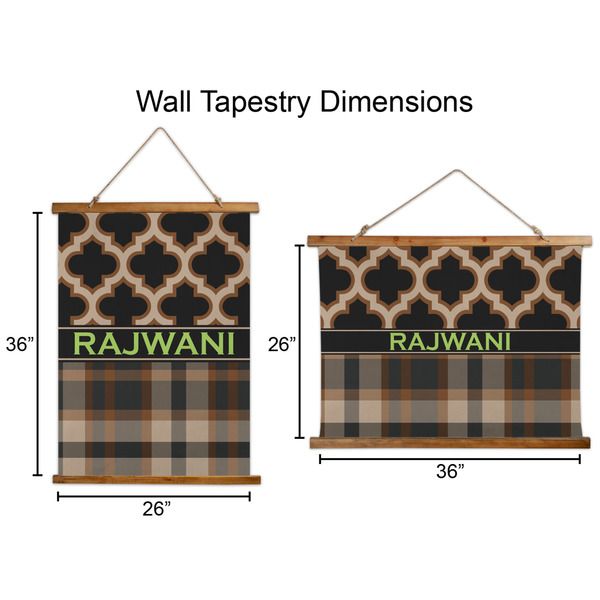 Moroccan & Plaid Wall Hanging Tapestries - Parent/Sizing