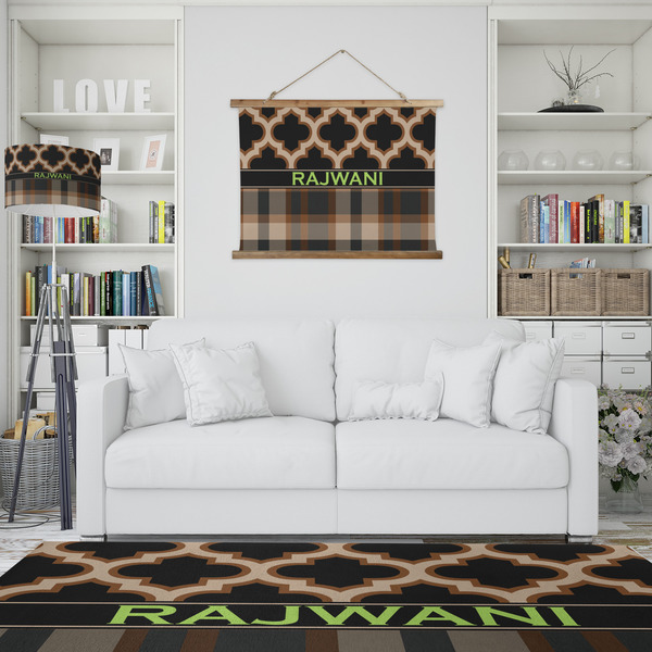 Moroccan & Plaid Wall Hanging Tapestry - IN CONTEXT