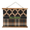Moroccan & Plaid Wall Hanging Tapestry - Wide (Personalized)