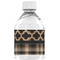 Moroccan & Plaid Water Bottle Label - Back View