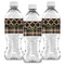 Moroccan & Plaid Water Bottle Labels - Front View