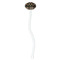 Moroccan & Plaid White Plastic 7" Stir Stick - Oval - Single Stick