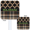 Moroccan & Plaid White Plastic Stir Stick - Double Sided - Approval
