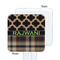 Moroccan & Plaid White Plastic Stir Stick - Single Sided - Square - Approval