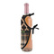Moroccan & Plaid Wine Bottle Apron - DETAIL WITH CLIP ON NECK