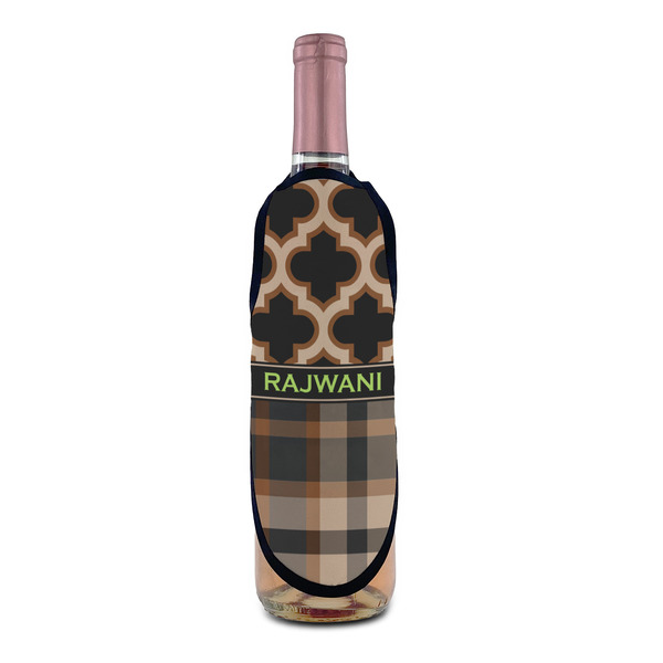 Moroccan & Plaid Wine Bottle Apron - IN CONTEXT