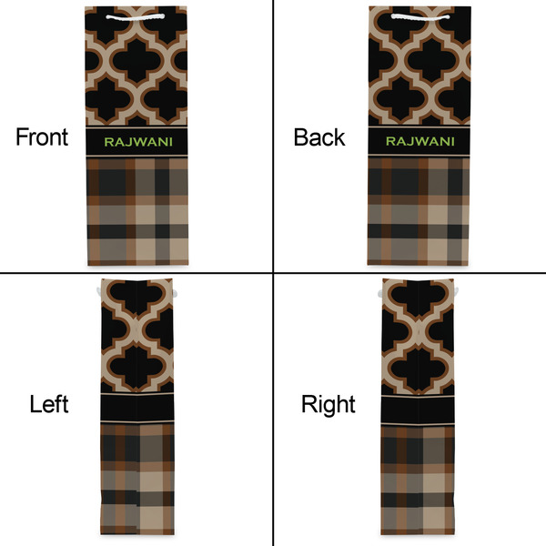 Moroccan & Plaid Wine Gift Bag - Gloss - Approval