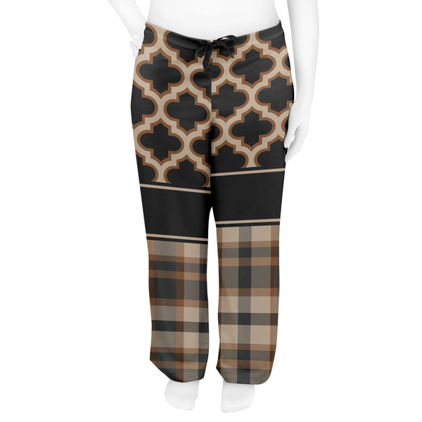 Moroccan & Plaid Women's Pj on model - Front