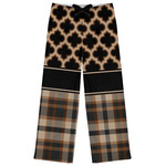 Moroccan & Plaid Womens Pajama Pants - S
