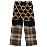 Moroccan & Plaid Womens Pajama Pants - M