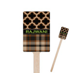 Moroccan & Plaid Rectangle Wooden Stir Sticks (Personalized)
