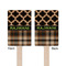 Moroccan & Plaid Wooden 6.25" Stir Stick - Rectangular - Double Sided - Front & Back