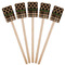 Moroccan & Plaid Wooden 6.25" Stir Stick - Rectangular - Fan View