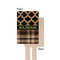 Moroccan & Plaid Wooden 6.25" Stir Stick - Rectangular - Single - Front & Back
